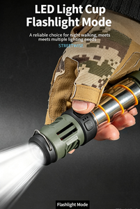 LED Flashlight Rechargeable Portable Aluminum Alloy Hand Held Spot Beam With <b>Dimmer</b> For Camping - Product Image 1