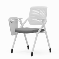 Chaise de bureau contemporaine ZITAI en tissu maillé, coussin pliable, acier inoxydable, forte capacité de charge, pour l'école, les conférences, la formation