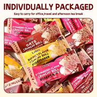 Rouleaux croustillants d'avoine enrobés de chocolat, bonbons, snacks sucrés, biscuits, boîte en vrac, vente en gros, OEM, ODM, marque privée, directement de l'usine, offre spéciale