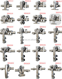 Accessoires de quincaillerie pour <span class=keywords><strong>porte</strong></span> de salle de bain en verre, <span class=keywords><strong>rail</strong></span> coulissant moderne en acier inoxydable poli miroir - Product Image 3