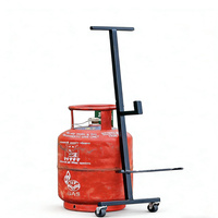 Chariot à roulettes et poignée pour bouteille de gaz GPL, conçu sur mesure, robuste, pour transport de réservoirs de propane