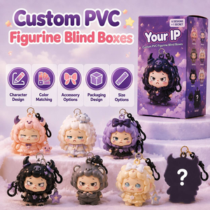 Figurines personnalisées en PVC et résine, style boîtes mystères, jouets <span class=keywords><strong>porte</strong></span>-clés 3D <span class=keywords><strong>Pop</strong></span> Ugly Cute, design sur mesure - Product Image 1