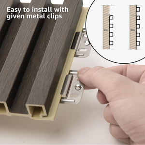 Panel de Pared Ranurado 3D WPC de Lujo, Resistente al Fuego, a la Humedad y al Agua, Revestimiento de Pared WPC, Panel de Pared con Ranuras para Decoración de <span class=keywords><strong>Interiores</strong></span> - Product Image 4