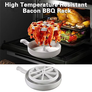 Microwave Bacon Cooker-Eco-Friendly Reduces Fat 40%-Crisper Healthier Quicker Bacon Every Time-Easily Meal Prep <b>Kitchen</b> - Product Image 3