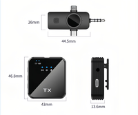 Mikrofon Lavalier Nirkabel F16 Dengan Klip, Mini Mic Portabel untuk Rekaman Audio Video iPhone Android Ponsel, Dapat Diisi Ulang