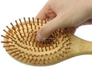 Ensemble de brosses à cheveux en bambou en bois <span class=keywords><strong>Brosse</strong></span> à palette en bois de bambou pour démêler, lisser les cheveux et sécher les cheveux <span class=keywords><strong>Brosse</strong></span> à peigne - Product Image 4