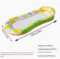 Hamac gonflable en maille PVC pliable, flotteur de piscine multicolore conçu pour adultes avec une charge maximale inférieure à 100 kg
