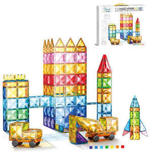 CBTOYS <span class=keywords><strong>MAG</strong></span>-PARADISE <span class=keywords><strong>Mega</strong></span> Pack de Bloques Magnéticos de Lujo, Juego de Construcción Interactivo para Padres e Hijos, Regalo de Cumpleaños para Mayores de 3 Años - Product Image 6