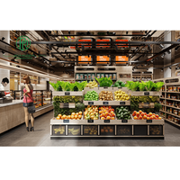 Pioneer – présentoir haut de gamme en bois sur pied pour supermarché, biscuits, bonbons, noix, Snacks