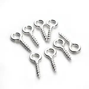 100 adet/grup karışık boyutu demir dokuz şekil Hooks gözleri vida küçük küçük göz pimleri Eyepins Hooks Diy takı yapımı için aksesuarları