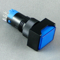 Interrupteur à bouton-poussoir momentané en plastique de 12 mm avec lampe LED, fourni par l'usine