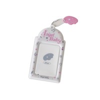 Porte-cartes photo Kpop Kawaii Angel Baby avec porte-clés ailes, étui esthétique pour carte d'identité et carte de bus, Toploader pour la décoration de sac d'école
