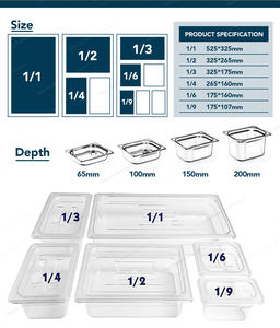 Taille personnalisée de qualité alimentaire clair PC GN Casseroles Boîte de stockage frais réfrigérés - Product Image 5