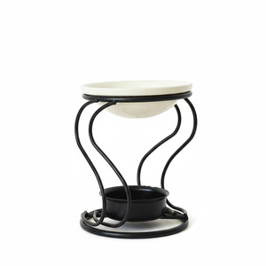 Portacandele in Ferro a Forma <span class=keywords><strong>di</strong></span> S con Vassoio, Candelabro Decorativo in Metallo per Arredamento Casa, Eventi e Regali - Product Image 5