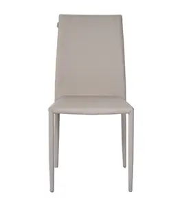 Yüksek kaliteli üretici OEM toptan fiyat ev mobilya dinlenme sandalyesi yüksek arka deri koltuk yemek sandalyeleri