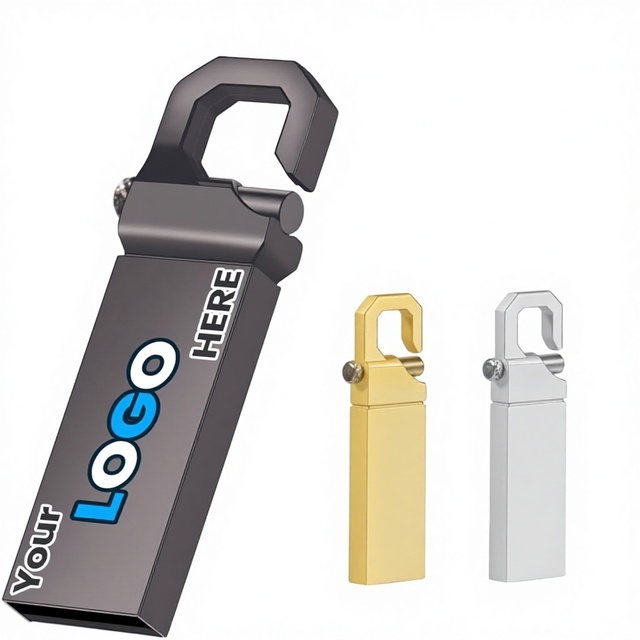 Custom Metal USB 2.0 Flash Drives Double-Sided Printing Engraving Bulk Orders Pendrive