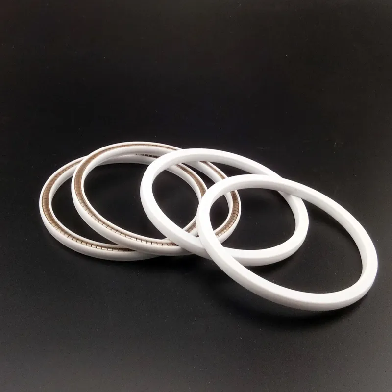 White spring lip seals lip energized seals Ptfe Spring energized seals