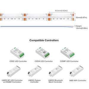 装饰照明CW WW双白色DC24V 12毫米960Leds/<span class=keywords><strong>m</strong></span> FCOB FOB Cob RGB CCT发光二极管条 - Product Image 2