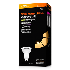 Lampadina LED GU10 6W dimmerabile, luce bianca calda 3000K, sostituzione a risparmio energetico per apparecchi di illuminazione interni - Product Image 2