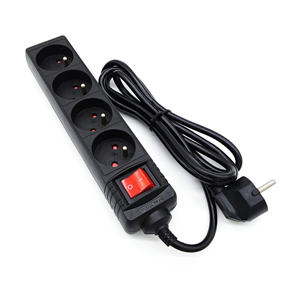 4 prises prises prises secteur universelles portables et étanches pour enfants, 10/250V, protection de haute qualité, contre les surcharges, 4 prises - Product Image 1