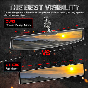 <span class=keywords><strong>16</strong></span> inç araba iç aynalar ile 1.75 2 inç kelepçe yeni evrensel dikiz aynası Utv - Product Image 2