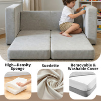 Sofá Modular de Espuma Suave para Niños, Sofá de Juego Lavable para Niños Pequeños, Juego de Muebles Seguros para Niños para Sala de Juegos y Sala de Estar