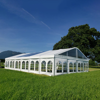 Tente de réception de luxe TENTCHO imperméable à structure libre, grande tente de mariage extérieure 6x12m, tentes personnalisées pour événements