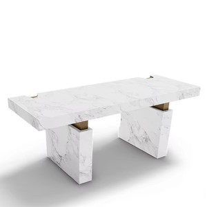Contemporary Luxury Office Furniture Natural Black Marble Home Office <strong>Desks</strong> Computer <strong>Desks</strong> Writing <strong>Desks</strong> - Product Image 5
