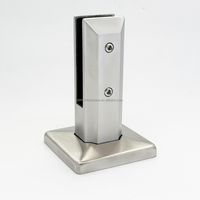 Support de balustrade en acier inoxydable moderne pour tubes en verre, idéal pour piscines, villas, terrasses, balcons et rampes d'escalier, réglable, résistant à la rouille, noir