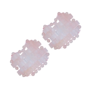 Multi Shape Natural 100% Rose Quartz <b>Eye</b> Pad Massage Anti Puffiness Jade <b>Eye</b> <b>Mask</b> - Product Image 6
