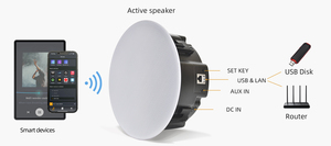 Altavoz de <span class=keywords><strong>Techo</strong></span> Activo <span class=keywords><strong>WiFi</strong></span> BT DLNA AirPlay <span class=keywords><strong>Multiroom</strong></span> Master de 60W para Música Ambiental en Hogares y Centros Comerciales - Product Image 2