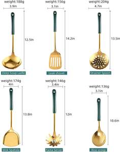 Wholesale Home Heat Resistant Baking Tool Accessories Reusable <strong>Kitchen</strong> <strong>Stuff</strong> Stainless Steel <strong>Kitchen</strong> Cooking Utensil Set - Product Image 2