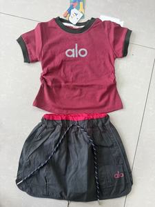 Conjunto de Camiseta de Manga Corta para Niñas, Nuevo Estilo de Verano, Vestido de Trabajo de <span class=keywords><strong>Moda</strong></span> para Niñas, Falda Corta, Conjunto de Dos Piezas - Product Image 4