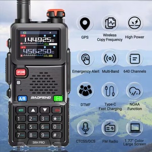 Baofeng 5RH PRO Talkie-walkie 10W GPS Communication extérieure Pleine bande AM FM - Product Image 2