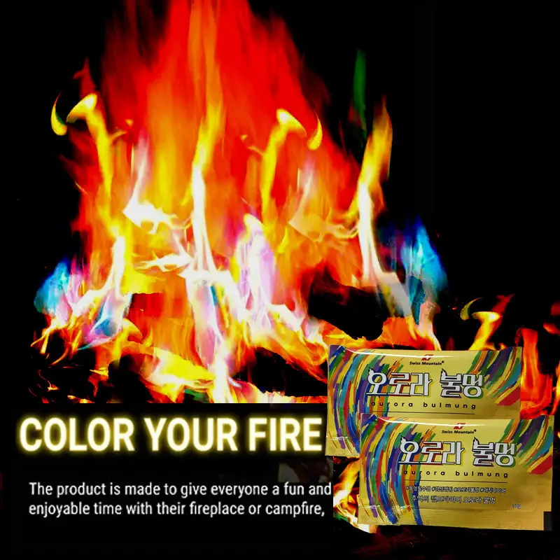 Toptan renkli mistik sihirli alevler yangın renk değişimi yangın tozu Bonfire kapalı ve açık kullanım