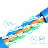 Câble CAT6 intérieur/extérieur CCA UTP 23AWG solide 305m 550MHz 10Gbps PVC étanche pour réseau LAN Ethernet domestique et professionnel
