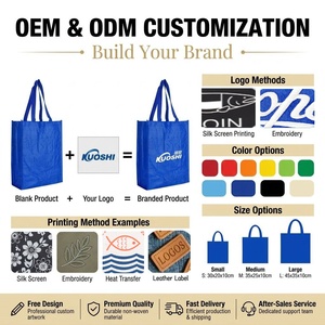 Bolsas de Compra Ecológicas, Reciclables, Reutilizables, Duraderas, Promocionales, con Cierre y Logotipo Personalizable para Supermercados - kuoshi - Product Image 5