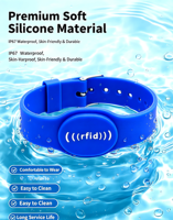 Wiederverwendbares Umweltfreundliches 13,56MHz NFC Silikon-Armband Wasserdichtes HF RFID-Armband QR-Code für Events Bargeldlose Zahlung Großhandel
