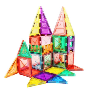 60 pièces de briques magnétiques pas chères en ABS 3+, ensemble de tuiles magnétiques pour enfants, blocs de construction magnétiques <span class=keywords><strong>Playmags</strong></span> - Product Image 4