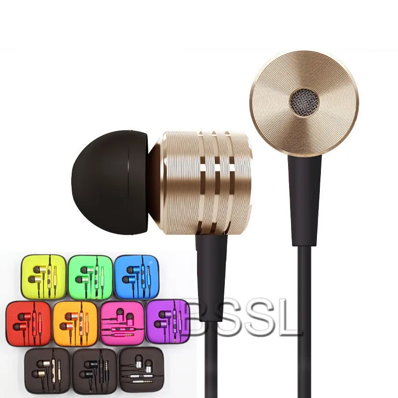 Colorful 3.5mm Piston Headphone Metal Earphone Noise Cancelling In-Ear Headset earphones with Mic Remote For iPhone MI3