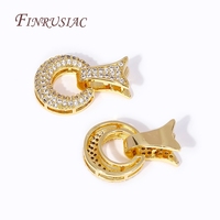 Fournitures de fabrication de bijoux de mode : Connecteurs plaqués or 18 carats avec incrustation de zircon et perle pour bracelets/colliers, fermoirs, accessoires DIY, sac OPP