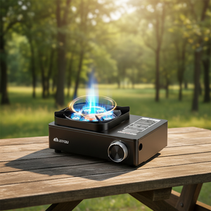 Nouvelle cuisinière <span class=keywords><strong>à</strong></span> gaz portable 8800W <span class=keywords><strong>à</strong></span> trois brûleurs et 8 feux pour camping et préparation de thé en extérieur 2026 - Product Image 1
