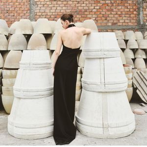 2025 BELNI Women's Elegant Satin Maxi <b>Dress</b> Custom Branding Formal Long Gown Sweet Style Solid Pattern Woven for Spring Season - Product Image 4