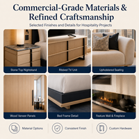 Ensemble de meubles de chambre d'hôtel 5 étoiles sur mesure, style moderne et luxueux, en bois massif, solution FF&E écologique pour appartement, garantie 10 ans