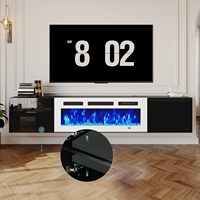 Meuble TV cheminée moderne avec rangement Mobilier de salon en bois simple Vente en gros d'usine Conception personnalisée