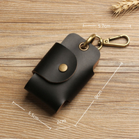Porte-clés vintage en cuir PU avec bouton-pression, mini pochette à clés, étui simple pour clés, cadeau idéal