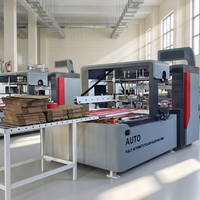 Machine automatique YANGLI pour le pliage, le collage et la couture du carton ondulé, combinée à une machine à coller et à clouer les boîtes