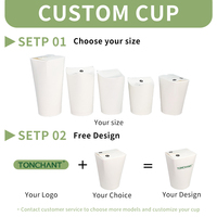 Gobelet en papier à double paroi 100 % recyclable et écologique pour thé et café à emporter, avec revêtement à base d'eau, sans couvercle, sans plastique