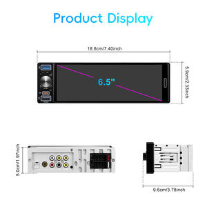 Radio para Auto Podofo 1 Din, Reproductor MP5 para Auto de 6.5 Pulgadas con Pantalla Táctil HD Incell, Carplay y Android Auto Inalámbricos, BT/Tipo-C - Product Image 5