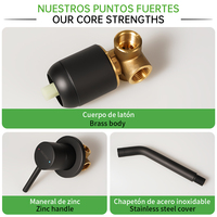 Keran Wastafel SOLVEX Touchless Modern Single-Handle Tersembunyi dengan Cartridge Keramik, Finishing Krom Kuningan